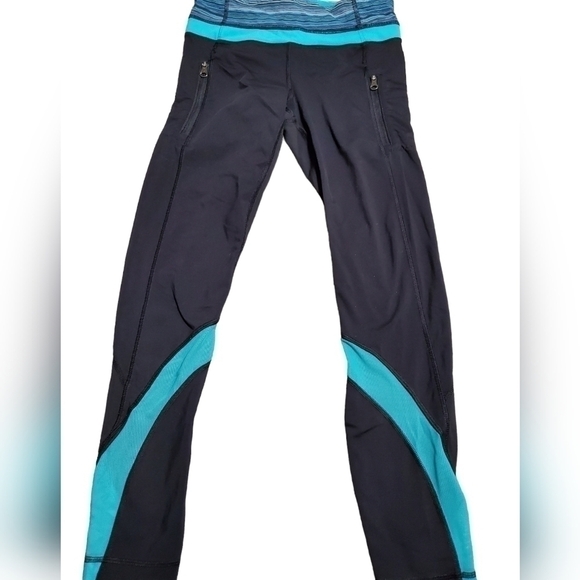 LULULEMON Cropped Leggings with Mesh Panels - Picture 1 of 10